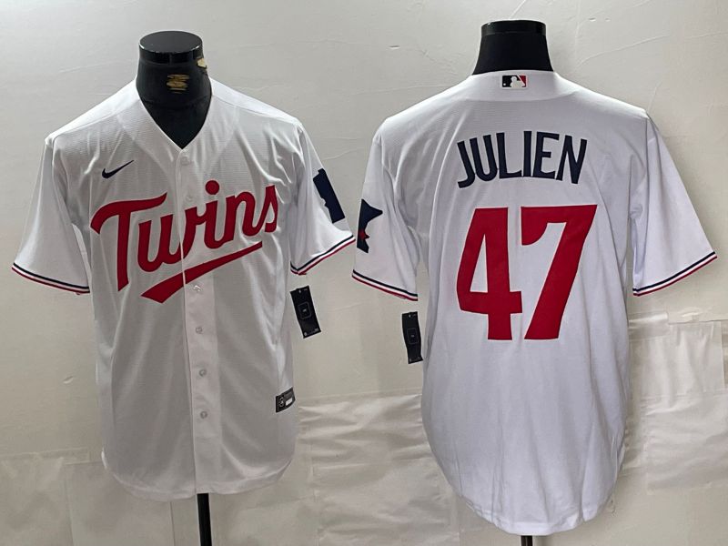 Men Minnesota Twins #47 Julien White 2024 Nike Game MLB Jersey style 2